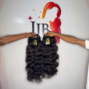 มัดผมมนุษย์แท้ที่ยังไม่ได้ทำขนมิงค์แบบอินเดียมัดเป็นลอนแบบมีที่ปิดและด้านหน้า - Product Image 2