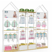 Présentoir en bois pour magasin de bébé pour couches biberons sucettes avec porte-étiquettes