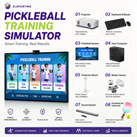 Simulateur d'entraînement de pickleball IA avec projection interactive, multijoueur, pour salles de sport, écoles et gymnases intérieurs