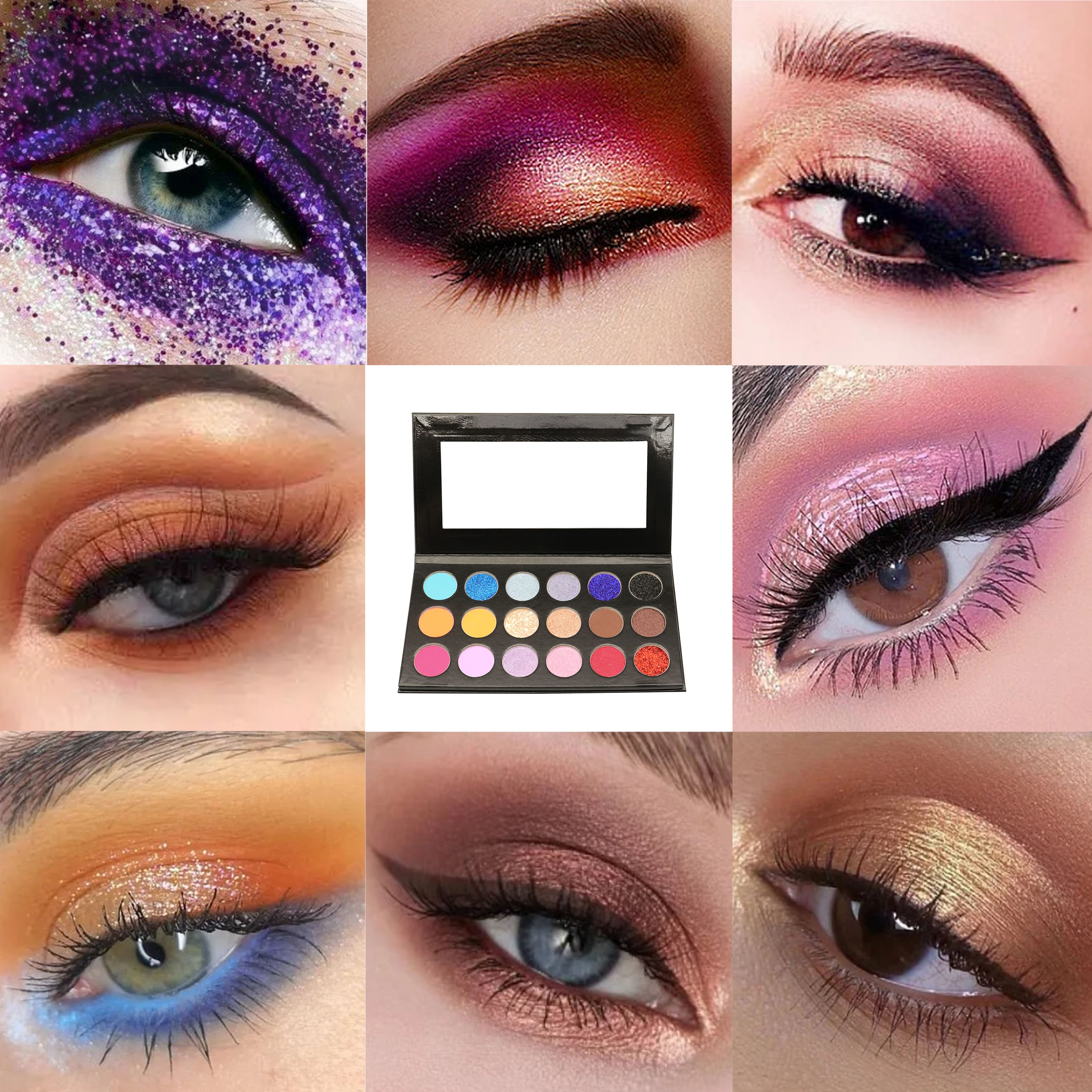 18-color Luxury Vegan Eyeshadow Palette with Glitter Shimmer