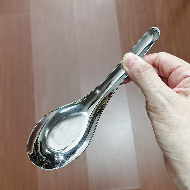 Cuillère,Cuillère à café colorée acier inoxydable longue poignée
