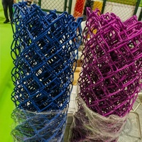 Clôture grillagée galvanisée à mailles losangées de 8 pieds, calibre 9, rouleau de clôture grillagée en PVC noir de 8 pieds x 6 pieds