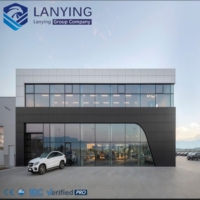 Struktur Gudang Showroom Mobil dan Aula Pameran Mobil Baja Prefabrikasi 4s