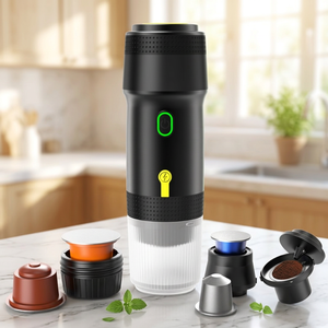 <b>Portable</b> Capsule <b>Coffee</b> <b>Maker</b> Battery Powered Mini Single Serve Brewer for Home and Travel - Product Image 1