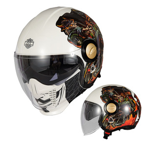 <span class=keywords><strong>Casque</strong></span> de <span class=keywords><strong>moto</strong></span> intégral approuvé DOT protège-menton réversible <span class=keywords><strong>casque</strong></span> de pilote modulaire avec double visière Anti-buée - Product Image 5