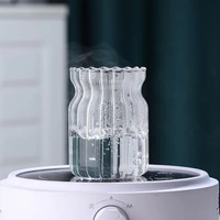 Bouteilles en verre cannelé faites à la main résistantes à la chaleur, avec bord ondulé, en verre borosilicate de haute qualité, compatibles lave-vaisselle et micro-ondes, réutilisables, 450 ml