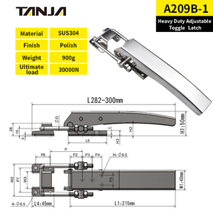 Pestillo de abrazadera de palanca ajustable resistente de acero inoxidable Industrial para accesorios de caja de vuelo pestillo de hebilla de cerrojo de liberación rápida - Product Image 2