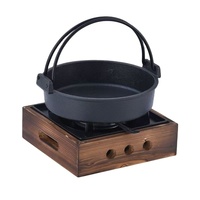 Réchaud à alcool portable carré moderne, écologique, mini-gril de table à bois pour la cuisson domestique, idéal pour les ragoûts et les hot pots.