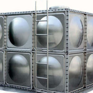 Panel de Acero Inoxidable de Alta Calidad para Soldadura, Precio por Panel de Tanque de Agua Seccional de Acero Prensado SS 304 316 de 2000 a 50000 Litros/Gallones - Product Image 1