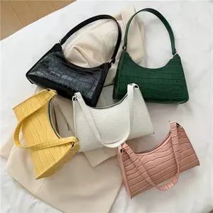2023 New Style Ladies Design Shoulder Bag Luxury Simple PU Leather Women Handbag Under Crescent Bag