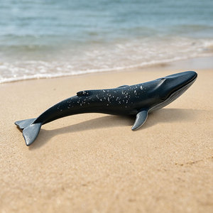 Modelli di Animali Marini Simulati per Acquari, Souvenir in PVC: Balena Dorata, <span class=keywords><strong>Squalo</strong></span> Basking, Balena Blu, Balena Grigia - Product Image 4