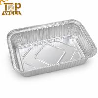 Conteneur alimentaire en aluminium de 880 ml, 210x150x51 mm, de qualité alimentaire, jetable, boîte à lunch rectangulaire avec couvercle pour plats à emporter, boulangerie, fête, compagnie aérienne