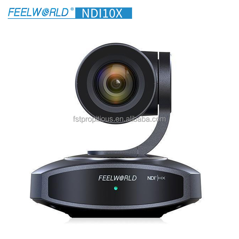 FEELWORLD NDI10X HX2 4K PTZ Streaming <strong>Camera</strong> 10X <strong>Optical</strong> <strong>Zoom</strong> 8.29MP POE AI Auto Tracking USB IP PTZ <strong>Camera</strong> for Live Broadcast