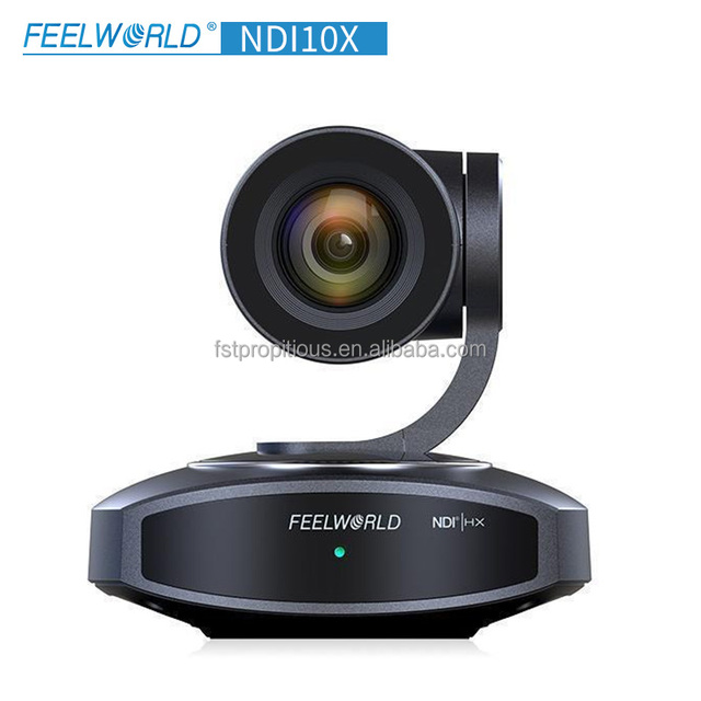FEELWORLD NDI10X HX2 4K PTZ Streaming Camera 10X Optical Zoom 8.29MP POE AI Auto Tracking USB IP PTZ Camera for Live Broadcast