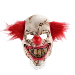 Vestito da festa di Halloween spaventoso fantasma Clown bar prop maschera spaventosa in lattice all'ingrosso
