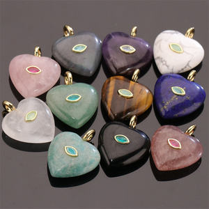 Perhiasan Bergaya Liontin Bentuk Hati dari Batu Permata Alami dengan Pesona CZ Hadiah untuk Wanita - Product Image 4