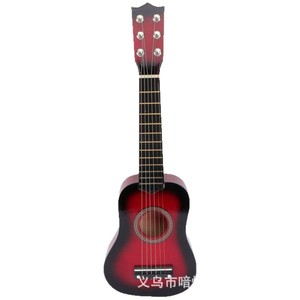 Guitarra acústica de madera de tilo de 21 pulgadas para niños, mini guitarra de seis cuerdas, juguete, instrumento musical - Product Image 1