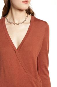 Nouvel arrivage Pull à col en V personnalisé Cardigan d'hiver long et élégant pour dames de taille supérieure Tricots décontractés de décoration en dentelle - Product Image 4