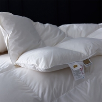 Vente en gros de couette 100% coton en tissu anti-vent pour lit King Size en plumes d'oie blanche et de canard