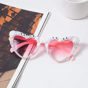 Hstyle despedida de soltera novia para ser gafas de sol despedida de soltera regalos accesorios de boda favores de fiesta gafas de sol de diamantes de imitación - Product Image 2