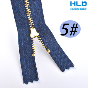 شعار مخصص عالي الجودة بالجملة 3 #   5 #   سحاب بلاستيكي مفتوح الطرف صديق للبيئة من النايلون مع سحب ذهبي للسترات والملابس والأحذية - Product Image 6