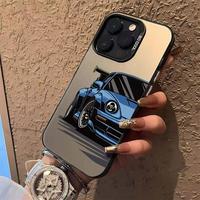 Étui de téléphone en TPU souple réfléchissant à thème anime, résistant aux chocs, imperméable, peinture UV pour 16 Pro Max 15 Pro Max 14 13 12 11