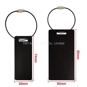 Günstige kleine Größe 75MM * 30MM Kids Airline Travel Bulk Gepäck anhänger Metall Aluminium - Product Image 5