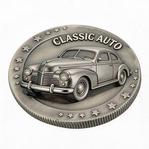 Monedas de Recuerdo de Autos Clásicos, Artesanías Metálicas con Acabado Antiguo para Amantes de Autos Clásicos y Coleccionistas del Patrimonio Automotriz - Product Image 1