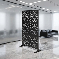 Panneau Métallique Découpé au Laser à Motifs Géométriques Perforés, Design Art Déco, Durable, Léger, Multifonctionnel, du Sol au Plafond