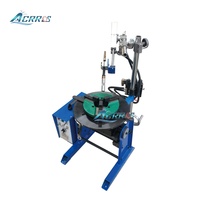 Chuck 3-jaw 120mm untuk Flens Pipa, Positioner Las Otomatis 30 kg, Rotary Welding Turntable dengan Dudukan Torch Pneumatik