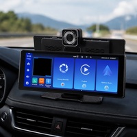 Layar Carplay Portabel 10,26 Inci, Navigasi Mobil GPS, Android Auto, Pemutar Video Multimedia PND dengan Kamera Depan Belakang