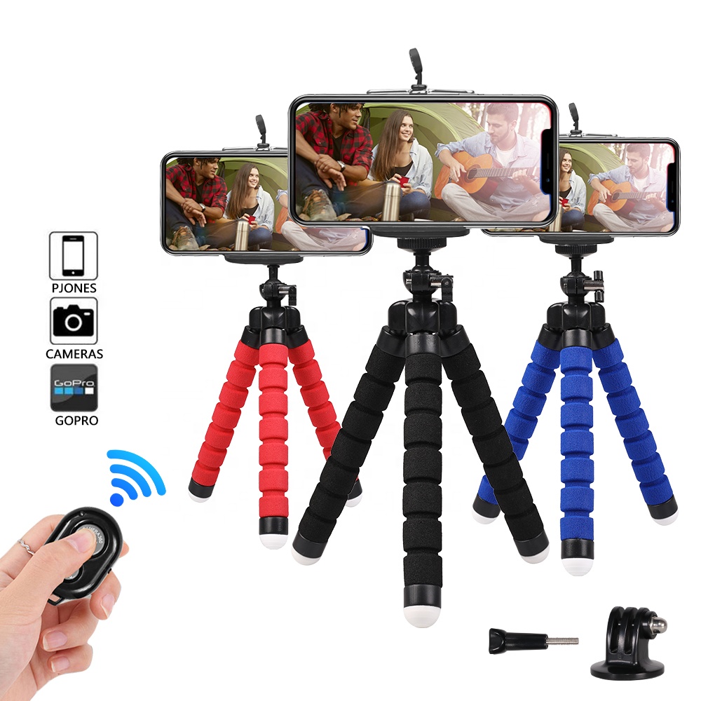 Kaliou 2024 Mini Flexibele Smartphone Octopus Vlog Videocamera Selfie Stick Telefoon Stand Statief Voor Live