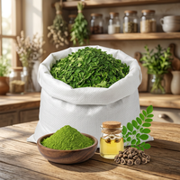 Extrait de feuilles de Moringa en poudre verte, qualité alimentaire, superaliment, conditionné sous vide en bocal Mason, export en vrac au Bénin