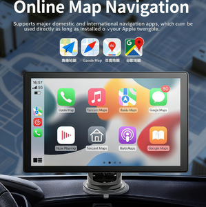 Universal Car GPS Navigation Screen Multimedia Player CarPlay Android Auto WiFi BT FM Radio <b>AUX</b> Portable Display 9inch IPS HD - Product Image 5