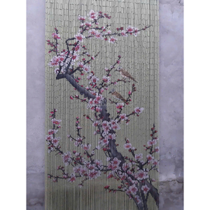 Haute qualité taille personnalisée bambou perlé porte rideau livraison rapide bohème motif Vertical rouleau nuances pour la décoration intérieure - Product Image 2