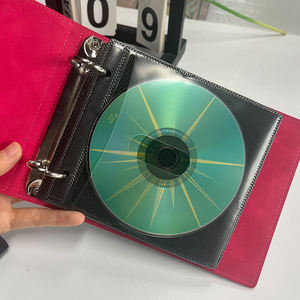 Personnalisé PU Haute Qualité Belle Organisé <span class=keywords><strong>CD</strong></span> Collection Stockage 10 Feuilles/paquet En Plastique Pages Intérieures <span class=keywords><strong>CD</strong></span> Album Reliure À Anneaux - Product Image 2
