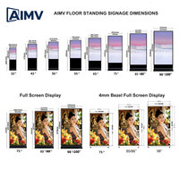 BESTSELLER AI 55-Zoll Digitale Beschilderung und Displays Kiosk Totem LCD Touchscreen Indoor Smart WIFI Bodenstehender Werbeplayer