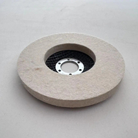 Disques de polissage en feutre de laine de 4,5 pouces (115 mm), alésage de 7/8 pouces, adaptés aux meuleuses d'angle de 115 mm pour le polissage du verre, du miroir, du métal, de la pierre