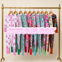 Combinaison bébé en bambou RTS en gros, vêtements pour filles et garçons, impression personnalisée, vêtements bio pour bébés, pyjama de Noël pour bébés