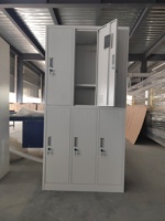 Casier en acier détachable à 6 portes Kening avec barre de suspension, écologique, durable, à poser au sol, pour usage de bureau, haute qualité