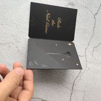 Carpetas DE PRESENTACIÓN DE PAPEL Kraft negro impreso con logotipo personalizado con estampado de lámina dorada Carpeta de archivos de tablero dúplex