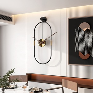 Nuevo Estilo nórdico, moda, superventas, <span class=keywords><strong>reloj</strong></span> <span class=keywords><strong>de</strong></span> pared <span class=keywords><strong>de</strong></span> hierro ovalado silencioso, <span class=keywords><strong>casa</strong></span>, sala <span class=keywords><strong>de</strong></span> estar, dormitorio - Product Image 2