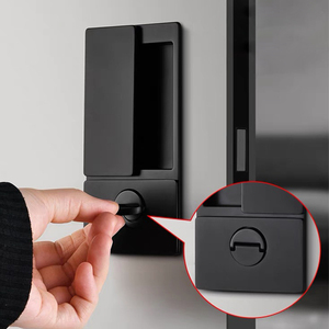 Vàng đen nhúng vô hình ẩn giấu sự riêng tư xử lý trượt với tuôn ra kéo khóa cửa an toàn lõm máy bay khóa - Product Image 3