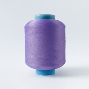 Fil textile haut de gamme en polyester et élasthanne, teint, à âme filée, filé à anneaux, simple enveloppé, pour tricotage, en gros, 2075 3075 4075 - Product Image 1