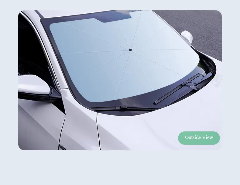 Harga pabrik pelindung matahari tirai jendela mobil penutup pelindung luar ruangan payung kaca depan Logo kustom kerai untuk mobil Universal