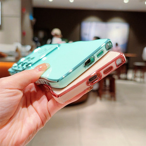 Cover Posteriore in TPU con Cornice Ondulata Elettroplaccata, Custodia Monocolore Antiurto per <span class=keywords><strong>Samsung</strong></span> S26 25 24 Ultra S26 Edge 25 24 Plus - Product Image 6