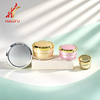 Pot en plastique pour crème, 5/10g/15/20g/30g/50g, avec couvercle électroplaqué, pour crème visage, beurre corporel, échantillon cosmétique et soin de la peau - Vente chaude