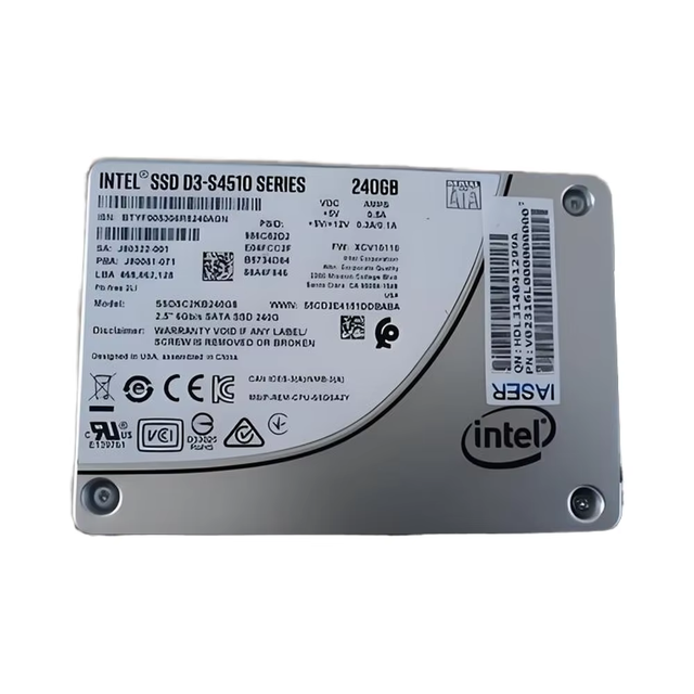 Intel S4510 240GB Used SSD Enterprise Solid State Drive for Desktop Server SATA 3.0 for Internal & External Use