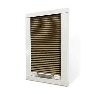 Gemotoriseerde Automatische Dak Jaloezieën Voor Gebogen Windows Component Roller Shades Serre Van Dubbele Blind Dakraam Sheer Shades