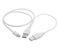 Cable USB 3.1 Tipo C USB-C a Doble A Macho, Cable Y de Datos y Alimentación Adicional, Velocidad de 480 Mbps, Compatible con Teléfonos Celulares y Discos Duros